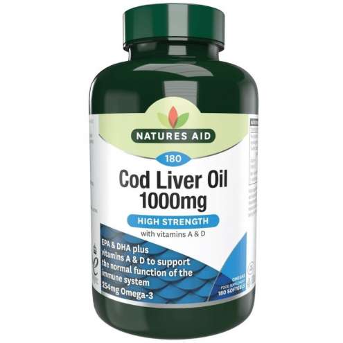 NATURES AID Cod liver oil 1000mg 90 cps.